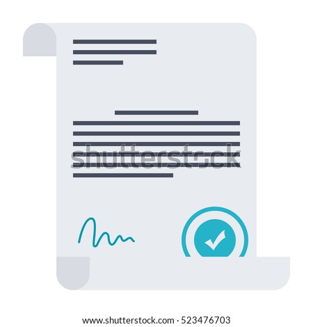 Contract with Stamp and Signature