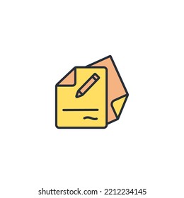 Contract thin line icons. Vector illustration isolated on white. Editable stroke.