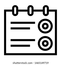 contract thin line vector icon