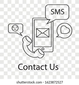 Contract us concept on transparency background. Creative idea design. Flat vector illustration for template, brochure, web page or presentation - Powered by Shutterstock - Get 15% off with code: PIKWIZARD15