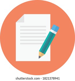 contract vector circle  flat icon 