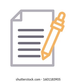 contract vector color line icon 