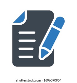 contract vector glyph color icon 