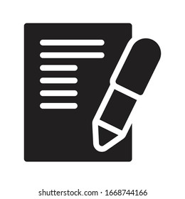 contract vector glyph flat icon 