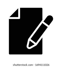 icono plano de glifo vector contrato 