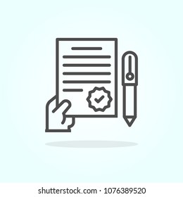 Contract  vector icon