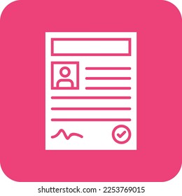 Contract vector icon. Can be used for printing, mobile and web applications.