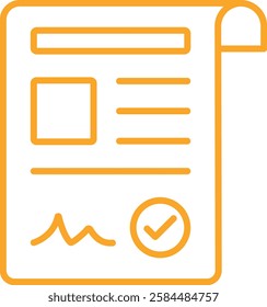 Contract vector icon. Can be used for printing, mobile and web applications.