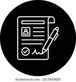 Contract vector icon. Can be used for printing, mobile and web applications.