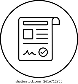 Contract vector icon. Can be used for printing, mobile and web applications.