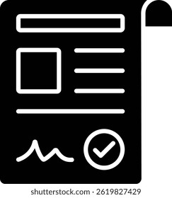 Contract vector icon. Can be used for printing, mobile and web applications.