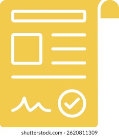 ícone de vetor do contrato. Pode ser usado para impressão, aplicativos móveis e da Web.