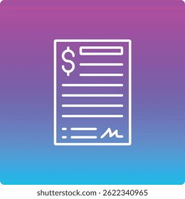 Contract vector icon. Can be used for printing, mobile and web applications.
