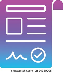 ícone de vetor do contrato. Pode ser usado para impressão, aplicativos móveis e da Web.
