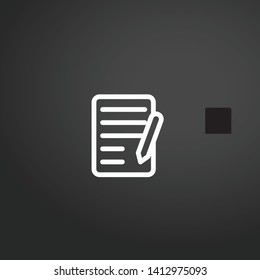 Contract vector icon. Contract concept stroke symbol design. Thin graphic elements vector illustration, outline pattern for your web site design, logo, UI. EPS 10.