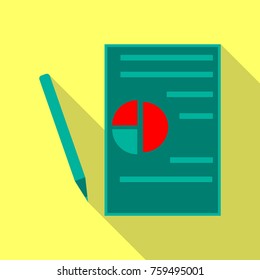 Contract vector icon. Flat business symbol. Agreement pictogram, simple vector illustration for website and mobile app
