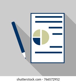 Contract vector icon. Flat business symbol. Agreement pictogram, simple vector illustration for website and mobile app