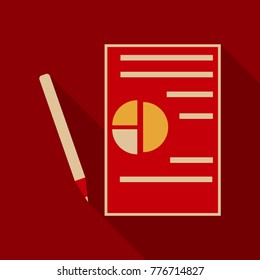 Contract vector icon. Flat business symbol. Agreement pictogram, simple vector illustration for website and mobile app