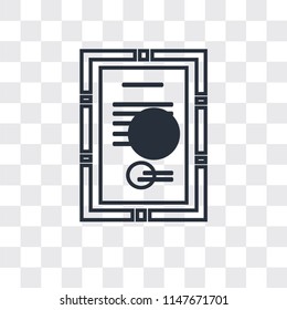 Contract vector icon isolated on transparent background, Contract logo concept
