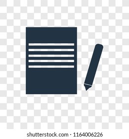 Contract vector icon isolated on transparent background, Contract logo concept