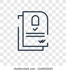 Contract vector icon isolated on transparent background, Contract logo concept