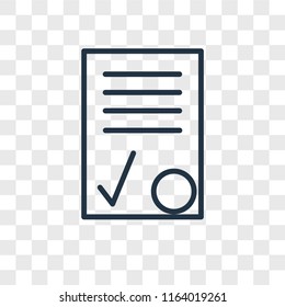 Contract vector icon isolated on transparent background, Contract logo concept