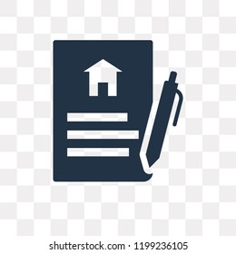 Contract vector icon isolated on transparent background, Contract transparency concept can be used web and mobile