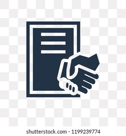 Contract vector icon isolated on transparent background, Contract transparency concept can be used web and mobile
