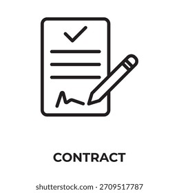 Contract Vector, Icon Or Logo Sign Isolated Symbol Illustration
