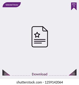 Contract vector icon. Modern, simple, isolated, flat best quality icon for web site designs or mobile apps. Vector illustration EPS10.