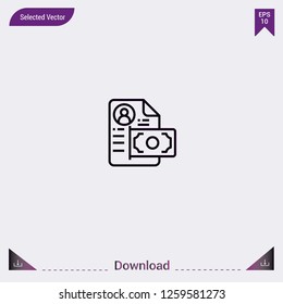 Contract vector icon. Modern, simple, isolated, flat best quality icon for web site designs or mobile apps. Vector illustration eps10.