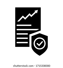 Icono de vector de contrato. signo de ilustración de acuerdo seguro. símbolo de seguridad.