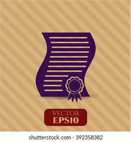 Vertragsvektorsymbol oder -symbol