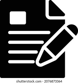 contract vector illustration isolated on a transparent background . glyph vector icons for concept or web graphics.