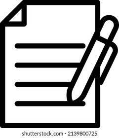 Contract Vector illustration on a transparent background.Premium quality symmbols.Stroke vector icon for concept and graphic design. 