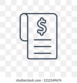Contract vector outline icon isolated on transparent background, high quality linear Contract transparency concept can be used web and mobile