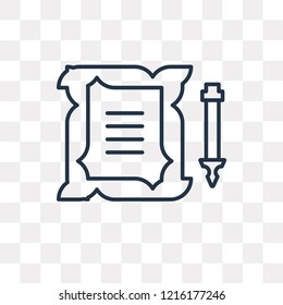 Contract vector outline icon isolated on transparent background, high quality linear Contract transparency concept can be used web and mobile