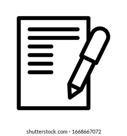 contract vector thin line icon 