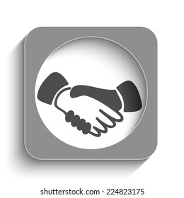 Contract web icon with shadow