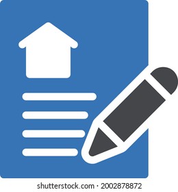 contract with white background.contract is a symbol of architect.glyph colour icon.