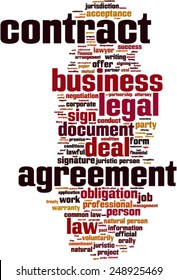Contract word cloud concept. Vector illustration