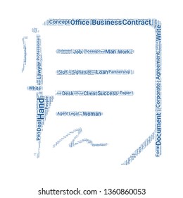 contract word cloud. tag cloud about contract.