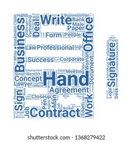 contract word cloud. tag cloud about contract