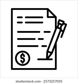 Contractdocument Icon Element For Design