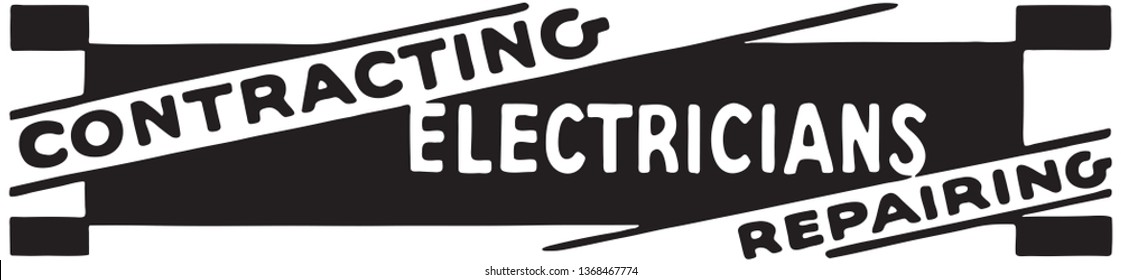 Contracting Electricians -  Retro Ad Art Banner