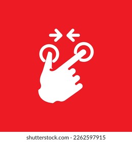 Contraction range gesture icons, common graphics resources, vector illustrations.
