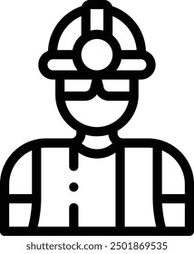 contractor icon. Thin Linear Style Design Isolated On White Background