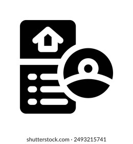 icono de contratista. icono de glifo de Vector para su Sitio web, móvil, presentación y diseño de logotipo.