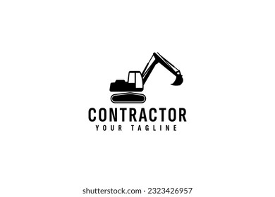 Ilustración del icono del vector del logotipo del contratista