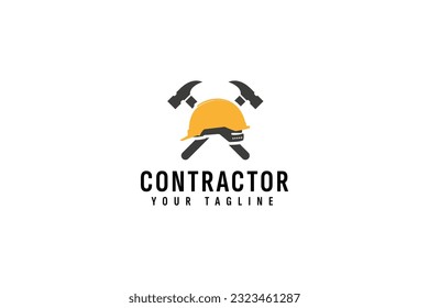 Contractor logo vector icon illustration